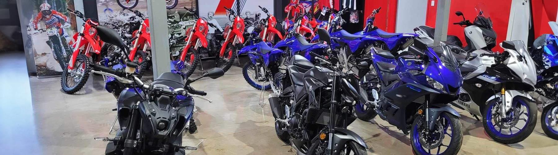 Caloundra Motorcycle Centre floor stock of Yamaha and Beta motorcycles